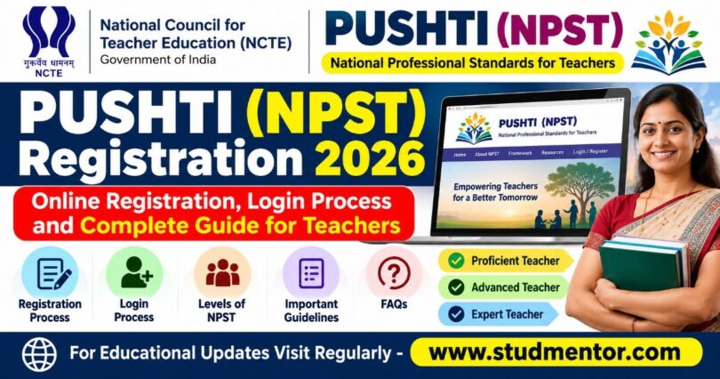 PUSHTI (NPST) Registration 2026 Login Process for Teachers