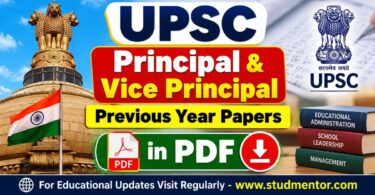 UPSC Principal & Vice Principal Previous Year Papers in PDF